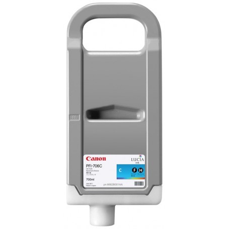 Canon PFI-706 C - Cartouche d'impression cyan 700ml