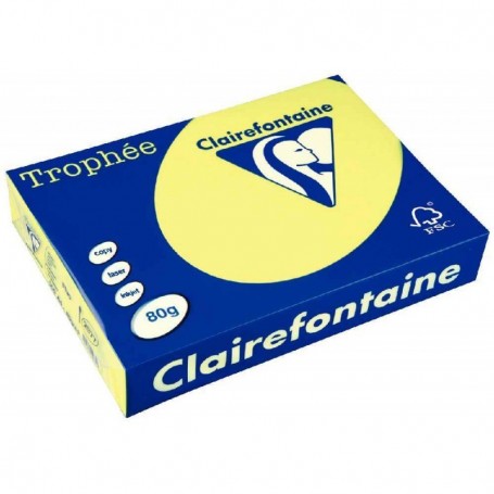 Clairefontaine Trophée Papier couleur Jaune Fluo A3 (297 x 420 mm) 80gr 500 feuilles