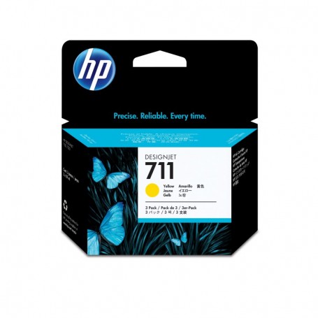 HP 711 - Pack de 3 cartouches d'impression jaune 29ml (CZ136A)