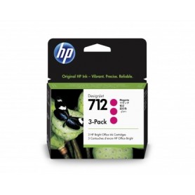 HP 712 - Pack de 3 cartouches d'impression magenta 29ml (3ED78A)