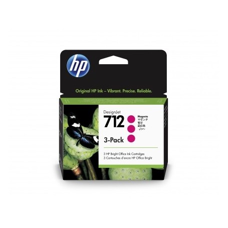 HP 712 - Pack de 3 cartouches d'impression magenta 29ml (3ED78A)