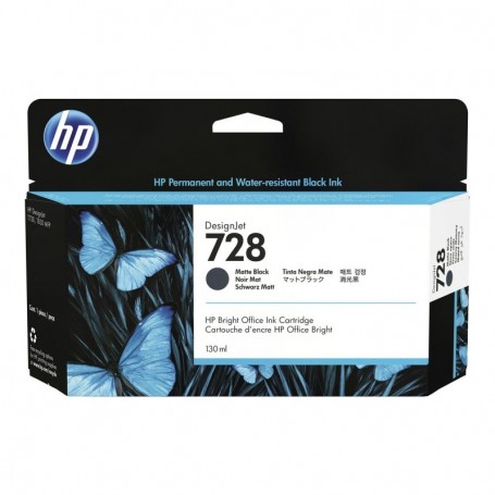 HP 728 Cartouche d'impression noir mat 130ml (3WX25A)