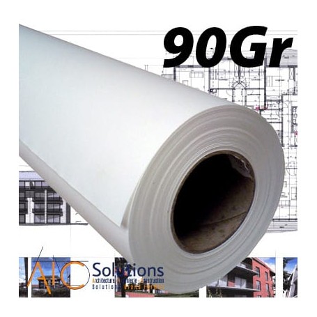 Rouleau papier traceur 90 Gr 610 x 50 m x 50 mm - Talos