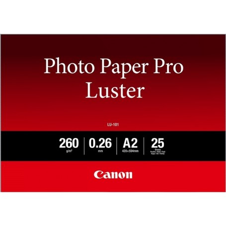 Canon 6211B - Papier photo Pro Luster 260gr A2 (0,420 x 0,594m) 25 feuilles (LU-101)