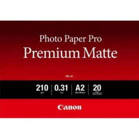 Canon 8657B - Papier photo Pro Premium Mat 210gr A2 (0,420 x 0,594m) 20 feuilles (PM-101)