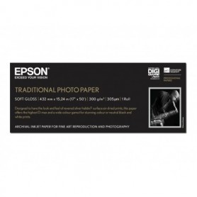 Epson Traditionnel Photo Paper 300gr 0,432 (17") x 15m (Ø3") | C13S045054