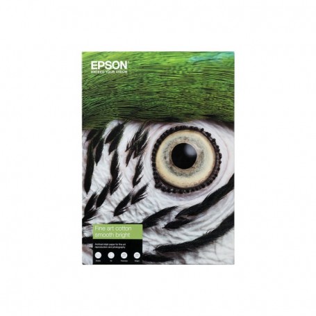 Epson Fine Art Cotton Smooth Bright 300gr A4 (0,210 x 0,297) 25 feuilles | C13S450274
