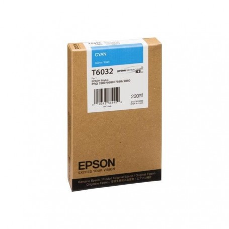 Epson T6032 - Réservoir cyan 220ml