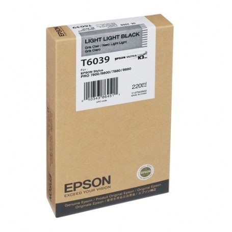 Epson T6039 - Réservoir gris clair 220ml