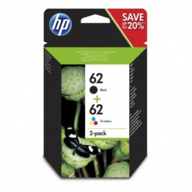 HP 62 - N9J71AE - Pack de 2 cartouches d'impression (noir, 3 couleurs)