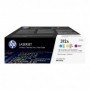 HP 312A - CF440AM - Pack de 3 cartouches de toner (cyan, magenta, jaune)