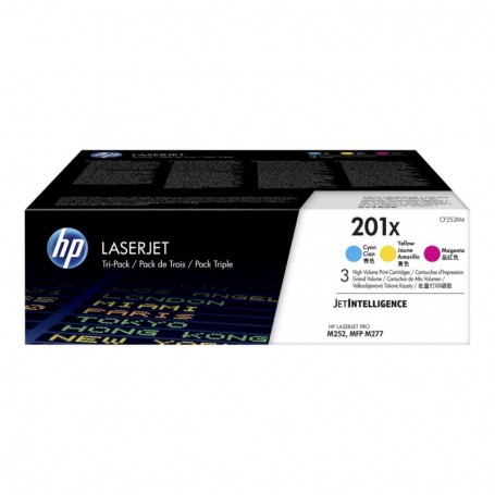 HP 201X - CF253XM - Pack de 3 cartouches de toner (cyan, magenta, jaune)