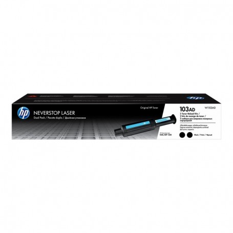 HP 103AD - W1103AD - Recharge de toner HP Neverstop - Pack de 2 (Jusqu'à 2x2500 pages)