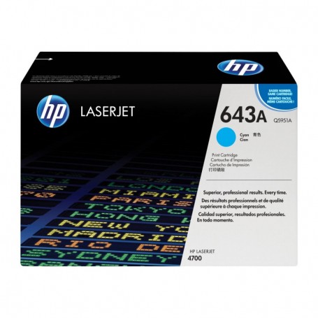 HP 643A - Q5951A - cartouche de toner cyan (Jusqu'à 10000 pages)