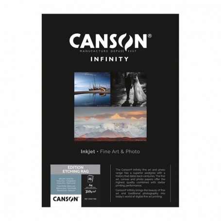 Canson Infinity Edition Etching Rag 310Gr/m² A2 (0,420 x 0,594) 25 feuilles