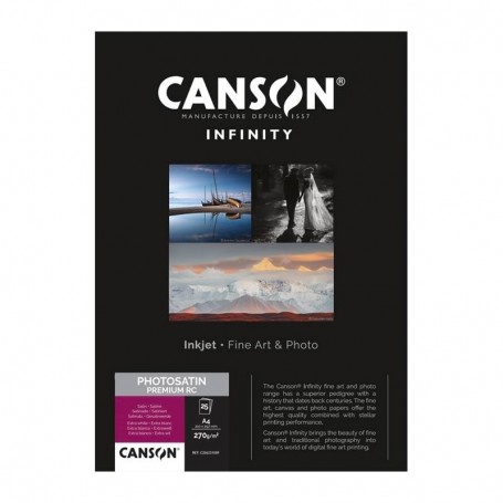 Canson Infinity Photosatin Premium RC 270Gr/m² A2 (0,420 x 0,594) 25 feuilles