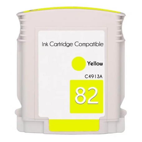 Cartouche d’encre générique HP 82 jaune  69ml remplace C4913A