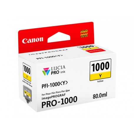 Cartouche d'encre Canon PFI-101Y - 0886B001 - Jaune - 130 ml 