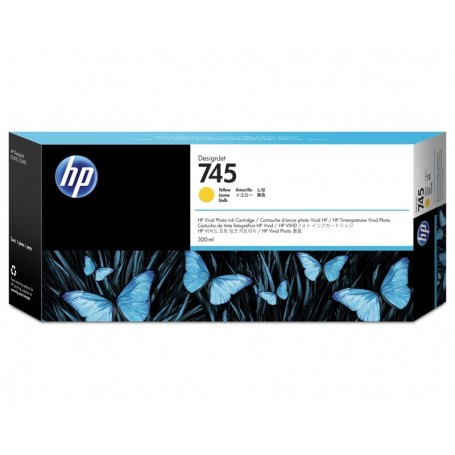 HP 745 - Cartouche d'impression jaune 300ml (F9K02A)